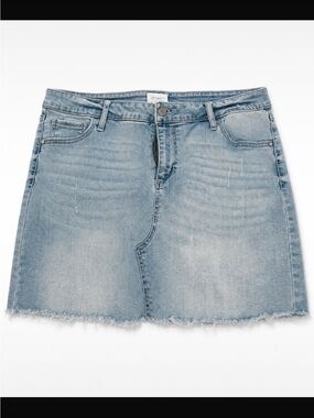 Celebrity Pink Light Blue Denim Mini Skirt